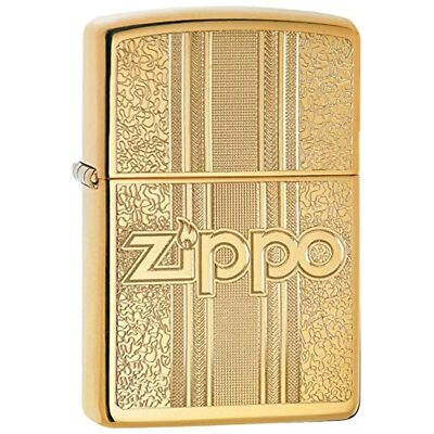 アクセサリー Zippo Zippo 29677 Pattern Design High Polish Brass Windproof