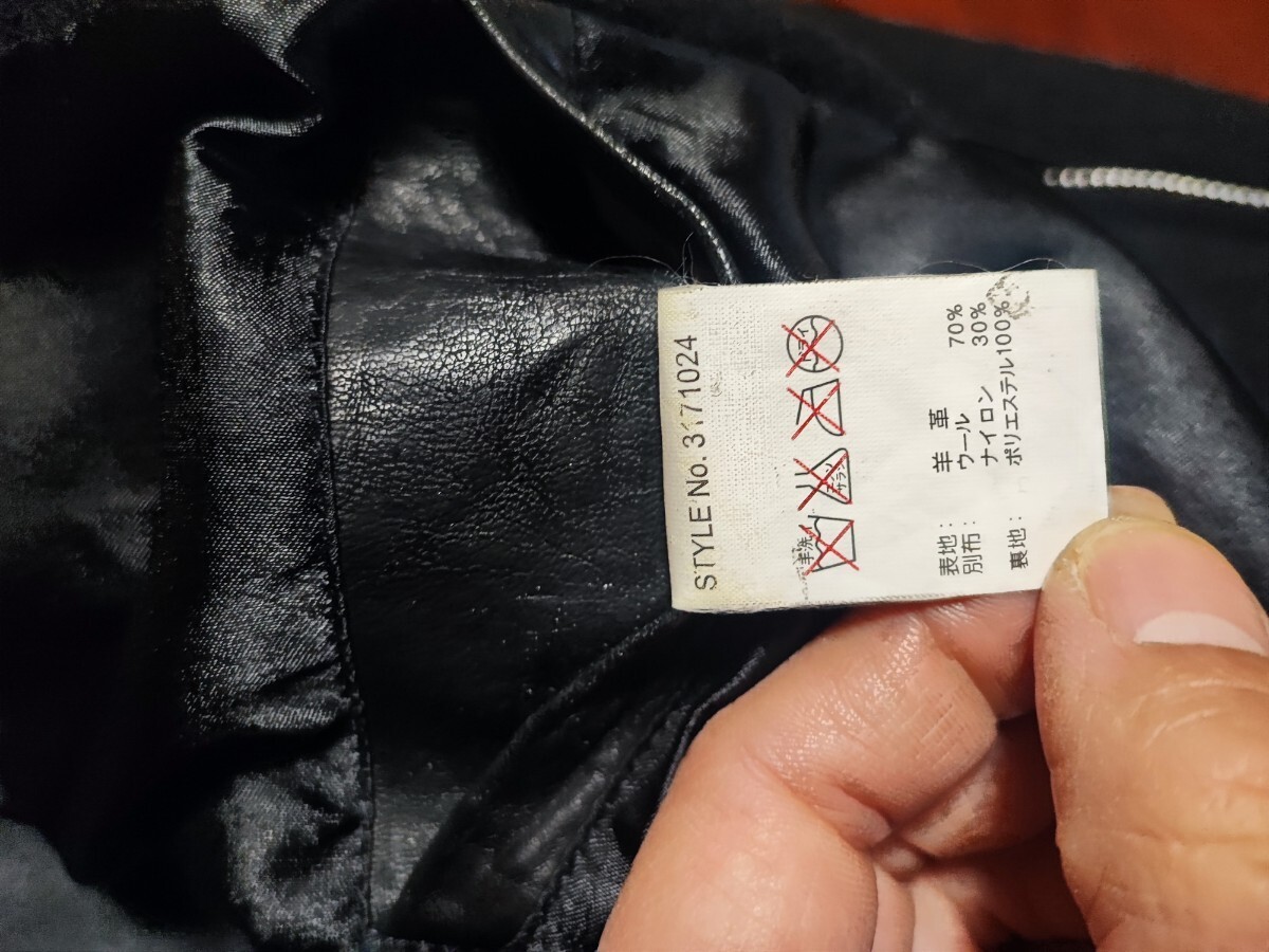 Schott Lamb Leather Wool Switch Single Riders Tru… - image 5