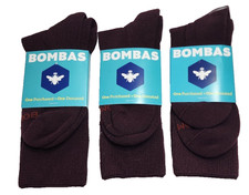 Bomba Midweight Crew Socks in Plum Size Medium Women 8 to 10.5 Men 6-9 Lot of 3