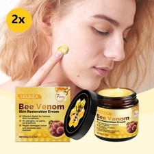 2 x 2.12oz Bee Venom Skin Restoration Cream   Radiance, Firmness  Natural Glow