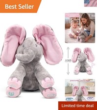 Adorable Pink Peek-a-Boo Elephant Plush Toy - Singing Fun for Infants  Toddlers