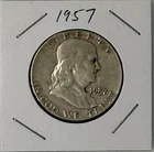 1957 Ben Franklin SilverHalf Dollar 90% Silver