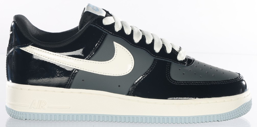 Nike Air Force 1 Low Black Iron Grey Patent for Sale