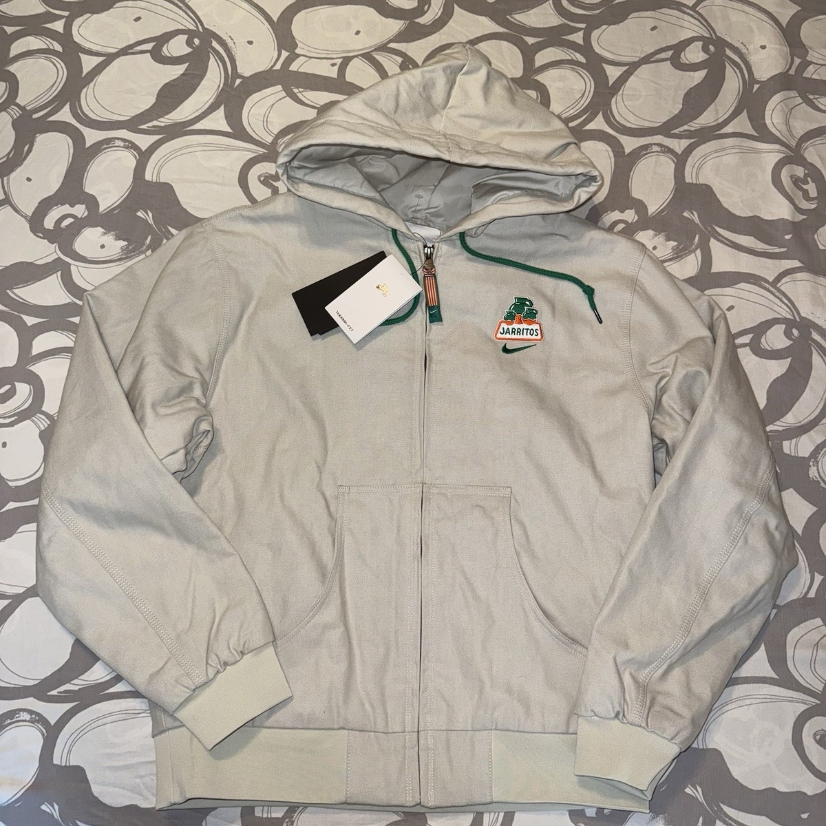 Nike SB X Jarritos Light Bone Padded Jacket Mens Size XS NEW 