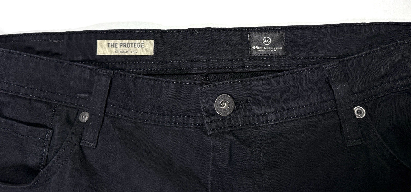 AG Adriano Goldschmied  Protege Straight Leg SUD Jeans Men’s 38x34 Black Sueded thumbnail 3