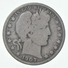1907-O Barber Half Dollar Average Circ 90% Silver *7069