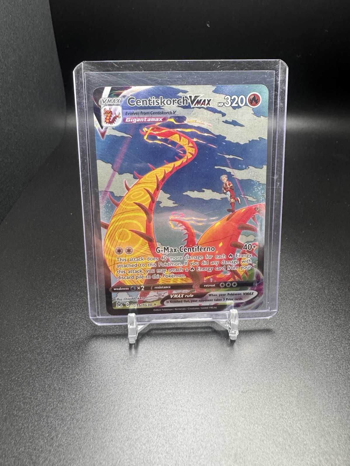 Pokemon Centiskorch VMAX TG15/TG30 Holo Lost Origin Trainer Gallery Pokemon NM