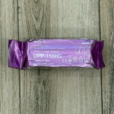 Sony UPP-110HG Type V High Glossy 110mm X 18m Thermal Printer Paper 1 Roll - NEW