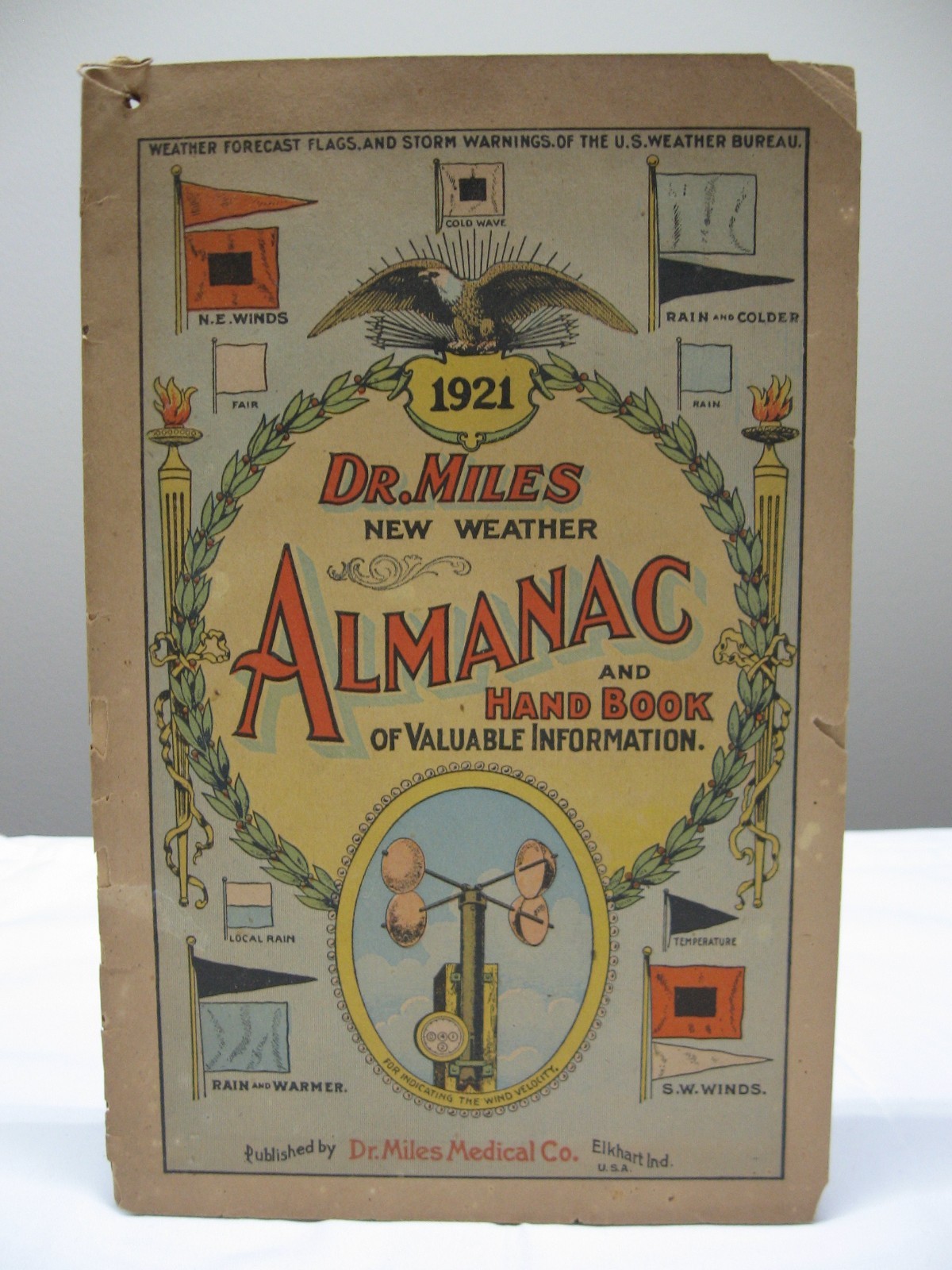 1921 Dr. Miles New Weather Almanac Hand Book Elkhart Indiana