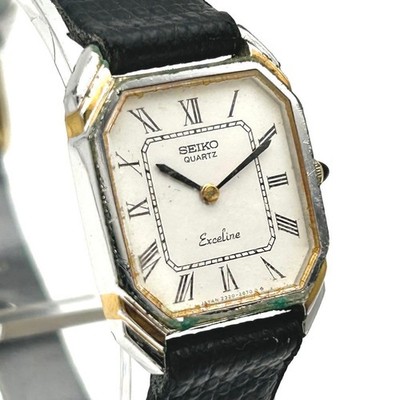 Seiko Exceline 2320-6440 SS Gold wrist 16cm/6.3in Quartz Dress