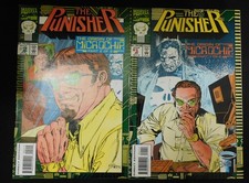 PUNISHER ORIGIN OF MICROCHIP 1-2 MARVEL COMIC SET COMPLETE BARON POTTS 1993 VF+