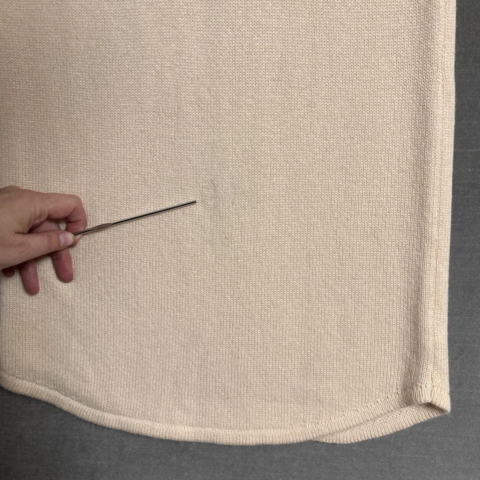 Flynn Skye Falda Tejida Grande Beige Suéter Lana Tencel Cachemira Maxi Lápiz Acogedor Foto 4 de 4