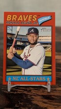Ronald Acuña Jr. RED Border 2026 Topps Heritage #55 Atlanta Braves