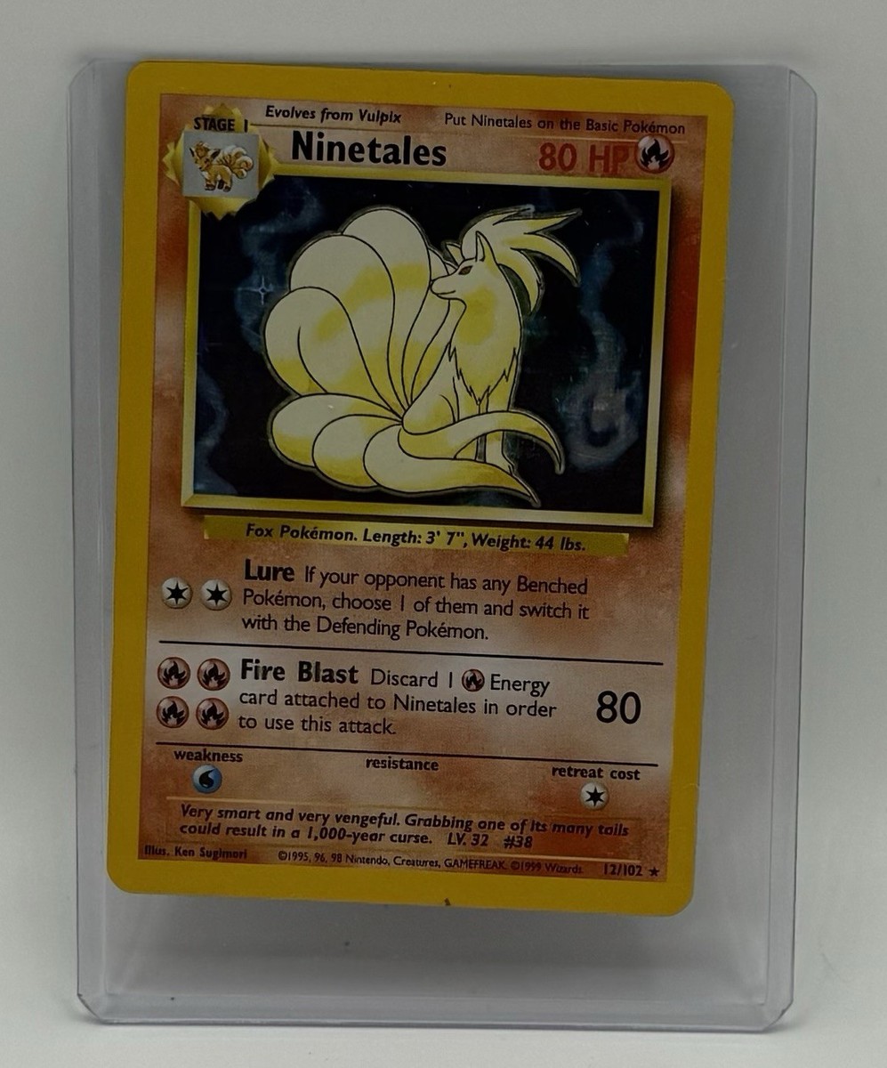 Pokémon Ninetales 12/102 Base Set Holo Rare Stage 1 80 HP