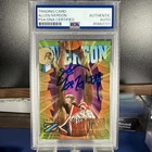 Allen Iverson auto RC 1997 SkyBox Z Force #151 Philadelphia 76ers PSA Authentic
