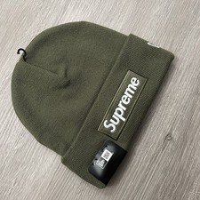 Supreme New Era Box Logo Beanie FW25 Olive Brand New