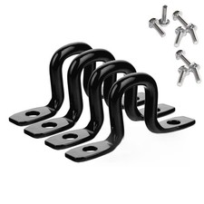 4 PCS Heavy Duty Steel Pickup Truck Bed Box Link Cargo Tie Down Anchors Black