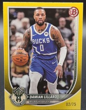 2025-26 Bowman Basketball Damian Lillard #81 Yellow /75 Bucks