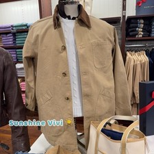 NWT Polo Ralph Lauren Women Utility Jacket Field Chore Corduroy Collar Tan Color