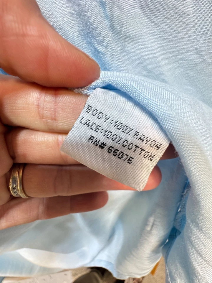 Plumero con inserción de ganchillo frontal abierto Raviya para mujer talla S azul playa Foto 4 de 4