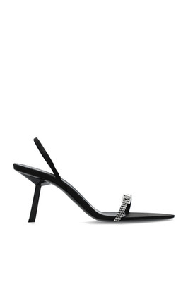SAINT LAURENT Rendez-Vous Black 75mm Sandals Sandals New & Authentic