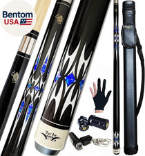 2-Piece Pool Cue Stick Hard Case, 13Mm Tip, 58", Hardwood Canadian Maple Profe