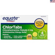 Chlorpheniramine Maleate Allergy Tablets 100 ct - Compare to Chlor-Trimeton