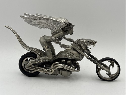 Franklin Mint Pewter Temptress “Desire’s Thunder” Snake Motorcycle By Julie Bell