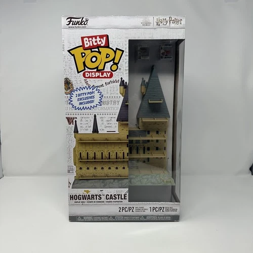 New! Funko POP! Bitty Harry Potter Hogwarts Castle Display  With 2 Bitty Pops