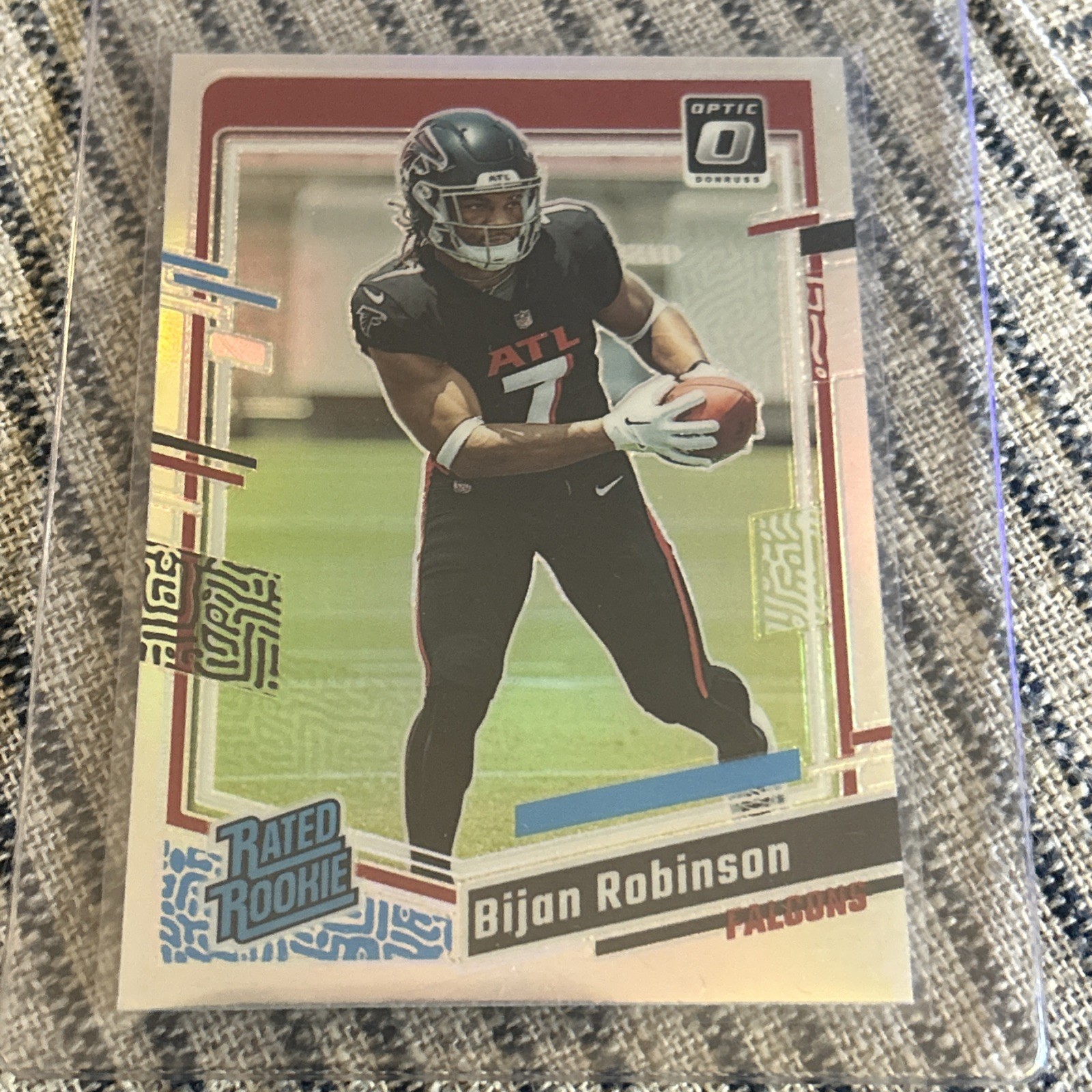 2023 Donruss Optic Bijan Robinson Holo Prizm Rated Rookie #206 Falcons