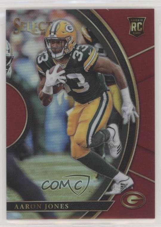 2017 Panini Select Concourse Maroon Prizm 64/99 Aaron Jones #5 Rookie RC 0a1