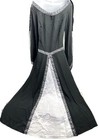 Small Black Medieval Renaissance Long Dress Princess Halloween Costume Stretch