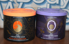 2 New Bath  Body Works Nightmare Before Christmas Jack  Sally 3-Wick Candles