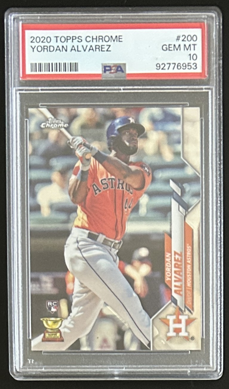2020 Topps Chrome #200 Yordan Alvarez Houston Astros Rookie RC PSA GEM MT 10