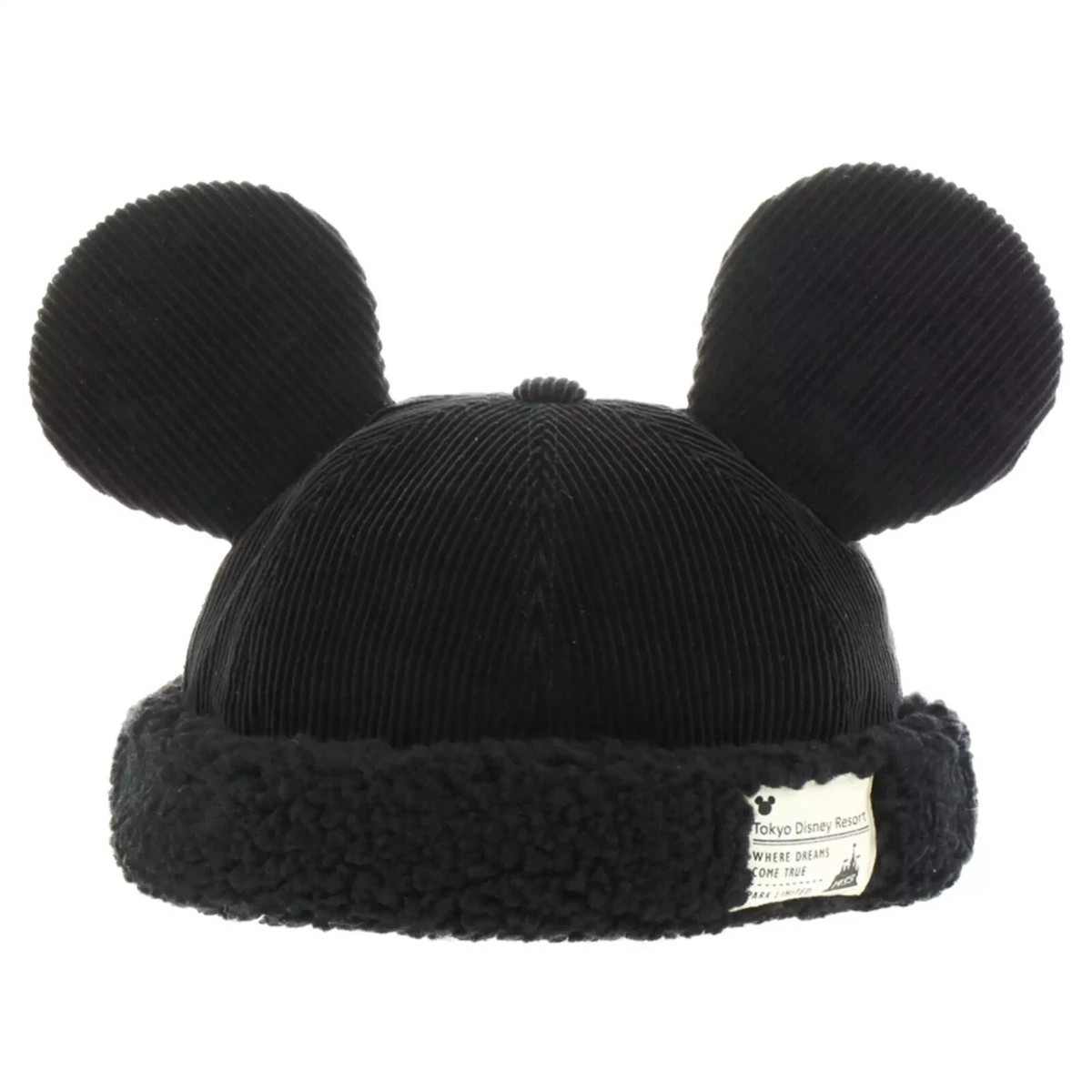 Tokyo Disney Fluffy Bucket Hat Cap Mickey Ears Japan - Ship from