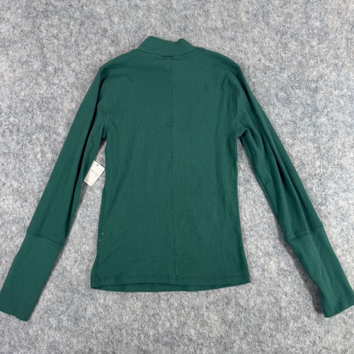 Free People Intimately Mock Neck Long Sleeve Shirt Evergreen Size M - Picture 8 of 12