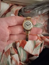 Vintage Andre Bouchard Goldtone 17 Jewels Watch USA Band