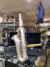 VINTAGE BUESCHER "400" SERIES TENOR SILVER PLATE STEEL SAXOPHONE SN:836408 