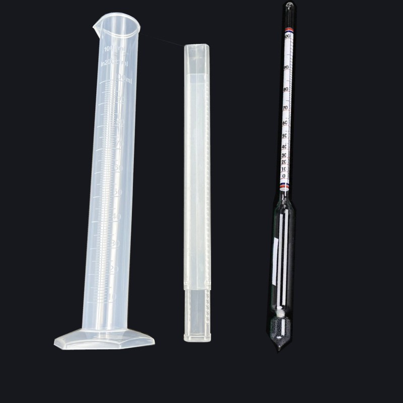 Home Brew Wine Meter Alcohol Tester Cylinder Packaging Tube Set For Liquor NEW