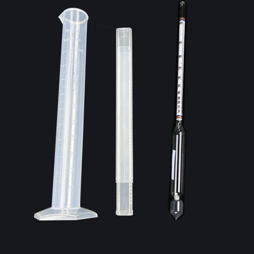 Home Brew Wine Meter Alcohol Tester Cylinder Packaging Tube Set For Liquor NEW