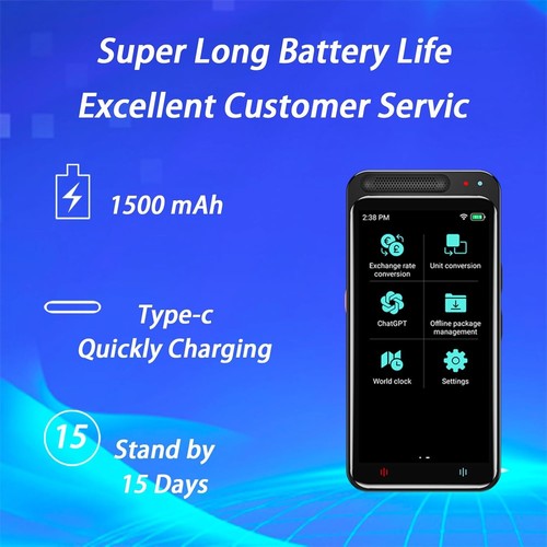 2 Way Language Translator AI Language Voice Translator Device with 138 Language - Picture 5 of 9