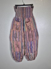 Vintage Boho Harem Genie Y2K Pants S/M One Size Hippie Festival Wear