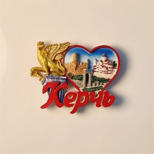 Italy Flying Lion Statue Collectible Tourist Souvenir 3D Resin Fridge Magnet