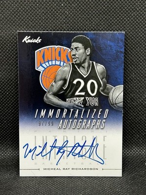 2013-14 Panini Intrigue #3 Micheal Ray Richardson Immortalized Auto /99 Knicks