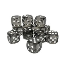 Image of Chessex - Translucent 16mm D6 Dice Block - Smoke with White