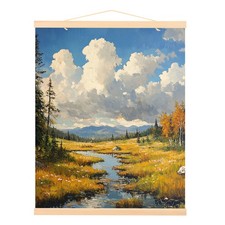 1 Set Magnetic Poster Hanger Frame, 16 Inch Wooden Magnet Frames, Wood Color