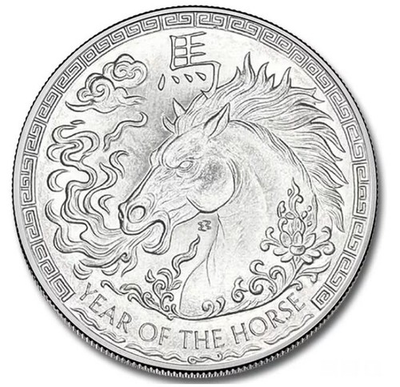 #ad #ad 2026 Year of the Fire Horse 1 oz Silver Art Medal in capsule $107.80