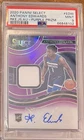 Anthony Edwards 2020 Panini Select Rookie RPA Purple Prizm PSA 9 Mint 14/99 Nice