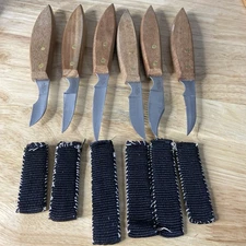 Whittlin Jack Knives Wood Carving Lot of 6 Stainless Taiwan Blade Covers