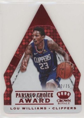 2018-19 Panini Crown Royale Panini's Choice Award Red 62/75 Lou Williams #20 fm0